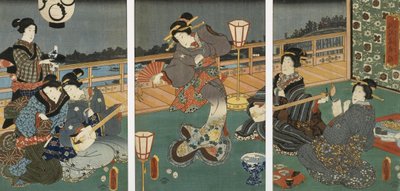 Cortigiane che intrattengono da Utagawa Kunisada
